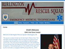 Tablet Screenshot of burlingtonrescuesquad.com